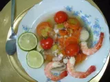 Recette Poisson et crevettes à la nage à la citronelle et aux légumes de saison